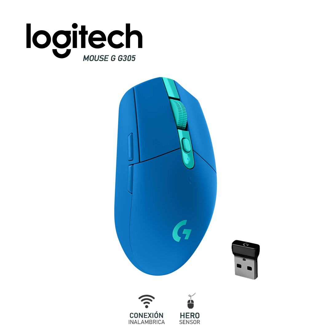 Mouse LOGITECH G305 LIGHTSPEED, WIRELESS, BLUE, USB - Jashtech