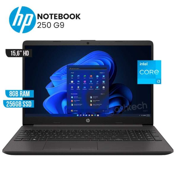 Laptop Hp 250 G9 Core I3 1215u 8gb Ssd 256gb 156 Hd 2780