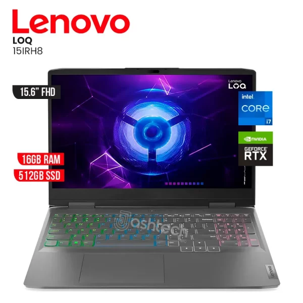 Laptop LENOVO LOQ 15IRH8- INTEL CORE I7 13700H, 16GB RAM, SSD 512GB, RTX 4050 6GB, 15.6" FULL HD, W11