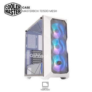 Case COOLER MASTER MASTERBOX TD500 MESH- WHITE, VIDRIO TEMPLADO