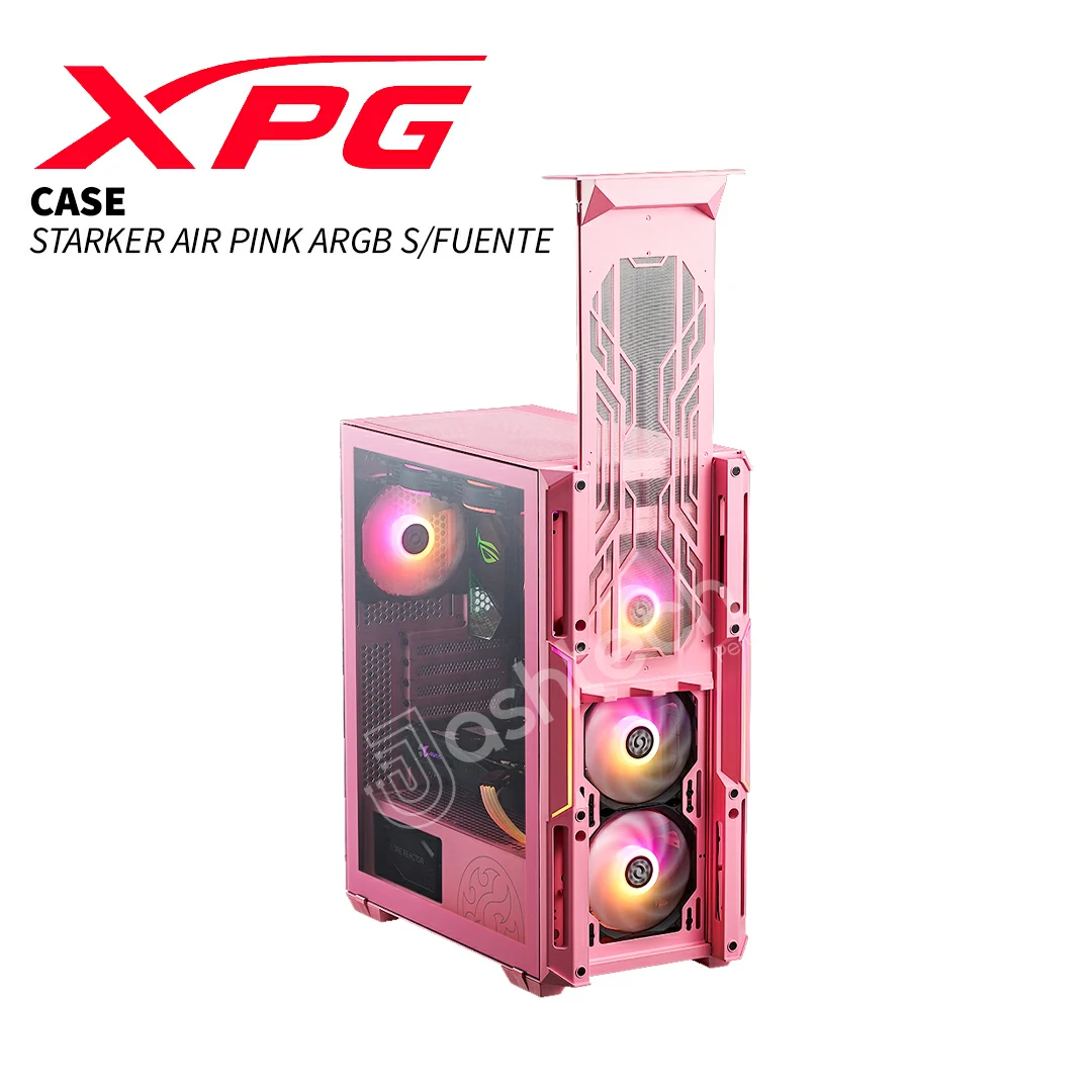 CASE XPG STARKER AIR PINK S/F  VIDRIO TEMPLADO USB 3.0 
