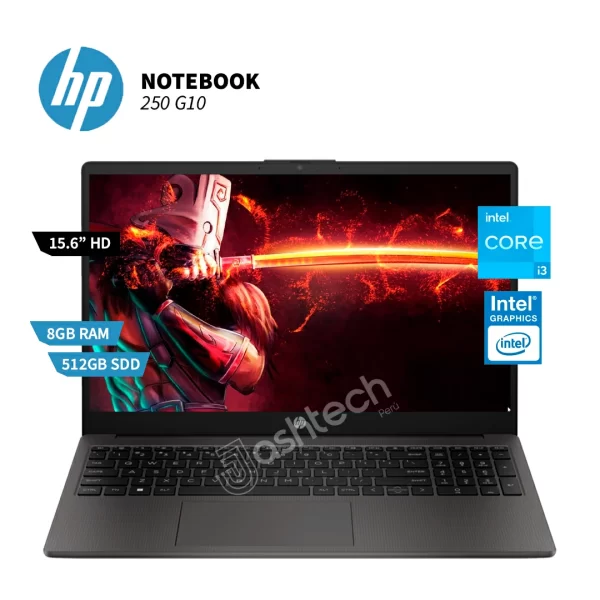 hp 250 g10 core i3 1315u 8gb ram 512gb ssd 15.6 hd