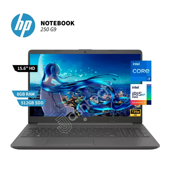 LAPTOP HP 250 G9- I7 1255U, 8GB, 512GB, 15.6 HD