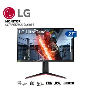 MONITOR GAMING UltraGear 27GN65R-B, 27 IPS, FHD, 144Hz, 1ms. Compatible Nvidia G-Sync