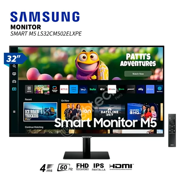 smart monitor samsung m5 ls32cm502elxpe 32 FHD IPS 4ms 60hz