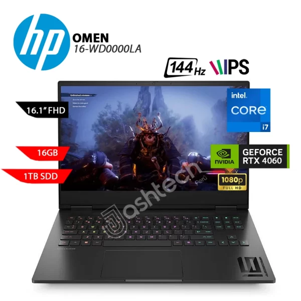 LAPTOP HP OMEN WD0000LA I7 13620H, 16GB, 1TB, RTX 4060 8GB, 16.1 FHD, W11