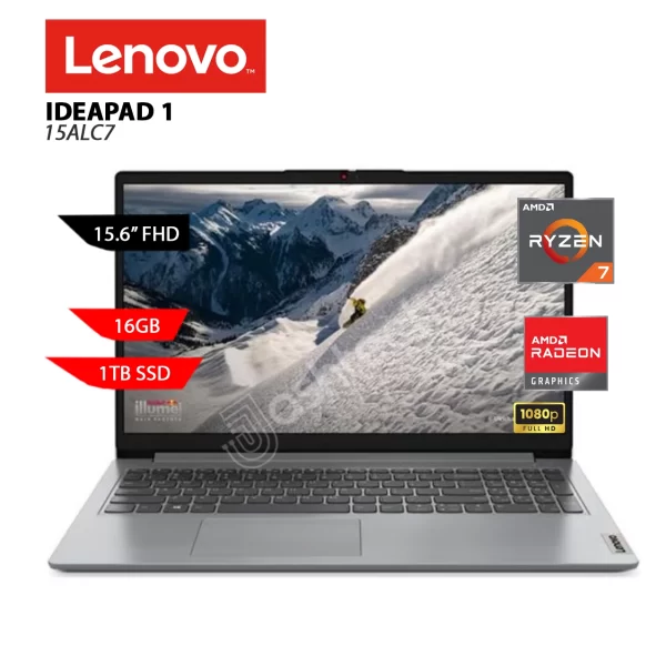 Lenovo IDEAPAD 1 15ALC7, RYZEN 7 5700U, 16GB, SSD 1TB, 15.6 FHD, W11