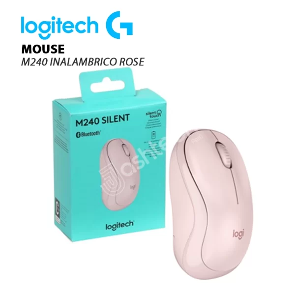 Mouse LOGITECH M240 SILENT WIRELESS BT ROSE 1