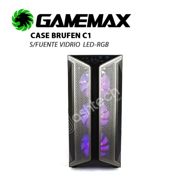 CASE GAMEMAX BRUFEN C1 S FUENTE VIDRIO LED-RGB