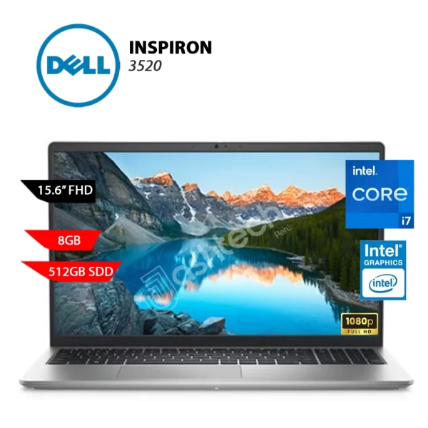 Laptop DELL INSPIRON 3520- I7 1255U, 8GB, 512GB, 15.6 FHD