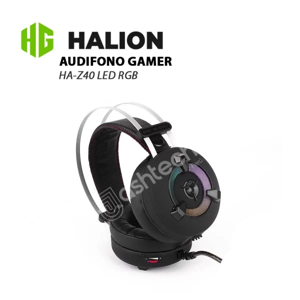 AUDIFONO HALION HA-Z40- GAMING, NEGRO, C MICROFONO, LED RGB, USB 7.1 2