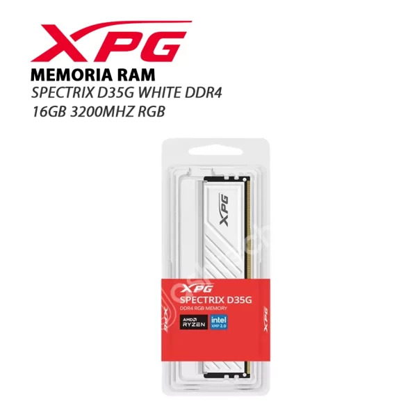 XPG SPECTRIX D35G- MEMORIA RAM PC 16GB 3200MHZ DDR4 BLANCO RGB