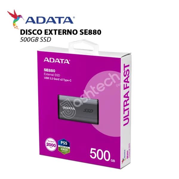 DISCO EXTERNO ADATA SE880-500GB (compa. PS5)