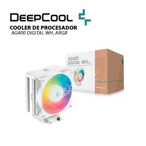 Cooler DE PROCESADOR DEEPCOOL AG400 DIGITAL WH, ARGB