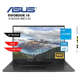 Laptop ASUS VIVOBOOK 16 X1605VA-MB1234, INTEL CORE I5 13420H, 512GB, 16GB, 16"WUXGA,