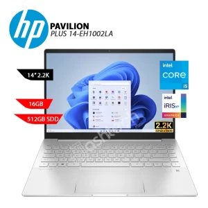 Laptop HP PAVILION PLUS 14- EH 1002LA, INTEL CORE I5-1340P, 16GB DDR5, SSD 512GB, 14" ,W11