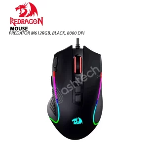 Mouse GAMER REDRAGON PREDATOR M612RGB, BLACK, 8000 DPI