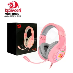 Audifono REDRAGON GAMER HYLAS RGB, USB, PINK