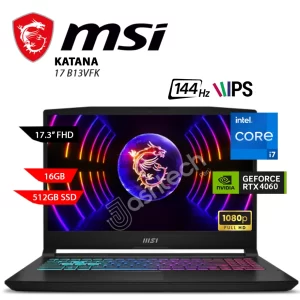 Laptop MSI KATANA B13VFK, INTEL CORE I7 13620H,RAM 16GB DDR5, SSD 512GB, RTX 4060 8GB, 17.3" FHD, W11