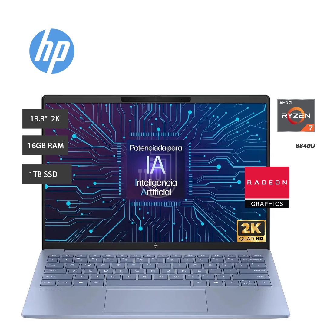 Laptop HP PAVILION AERO 13-BG0000LA,RYZEN 7 8840U,16GB,1TB,13.3